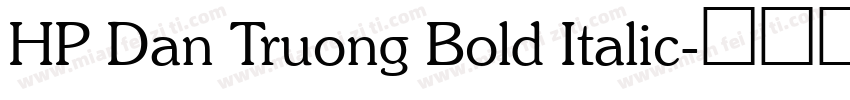 HP Dan Truong Bold Italic字体转换